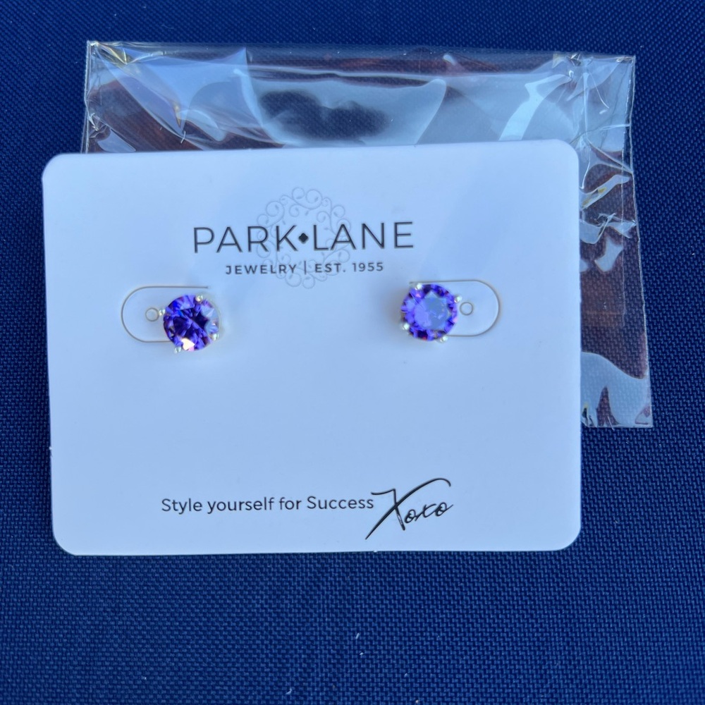 Park Lane Violet Stud Earrings 3 carats - Picture 2 of 2